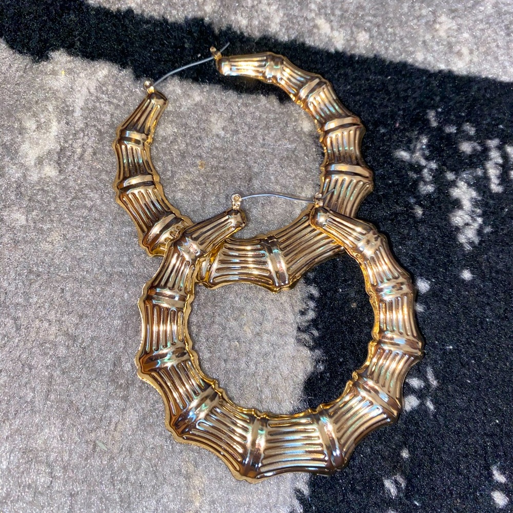 Bamboo Hoop Earrings